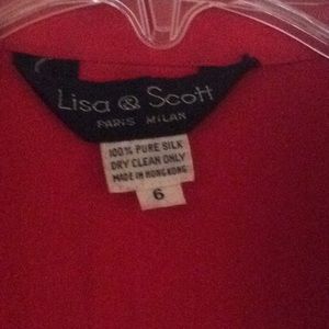 💄Lipstick❤️Red Silk Lisa Scott Blouse